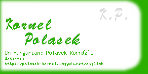 kornel polasek business card